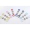 Enamel Open Prong Ring Snaps 4-Part Set Durable Fabric Fasteners Multiple Colors